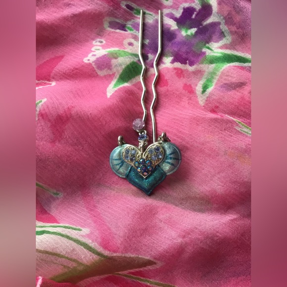 Blue Green and Pink AB Rhinestone Hairpin Crystal  New - Picture 4 of 7